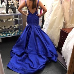 Mac duggal ball gown royal blue